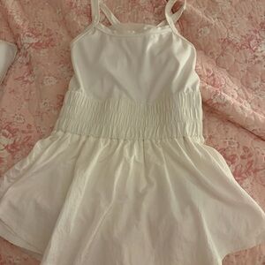 Free People White Smocked Waist Sundress